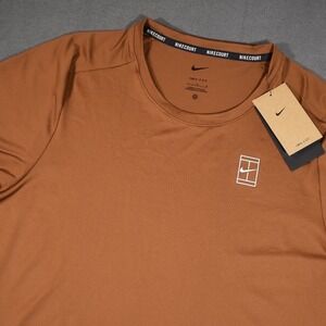 Nike Court Advantage Slim Fit Men's Dri-FIT Tennis Top Large Tan/Bronze